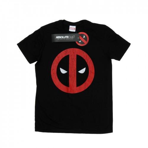 Marvel Mens Deadpool Cracked Logo T-Shirt