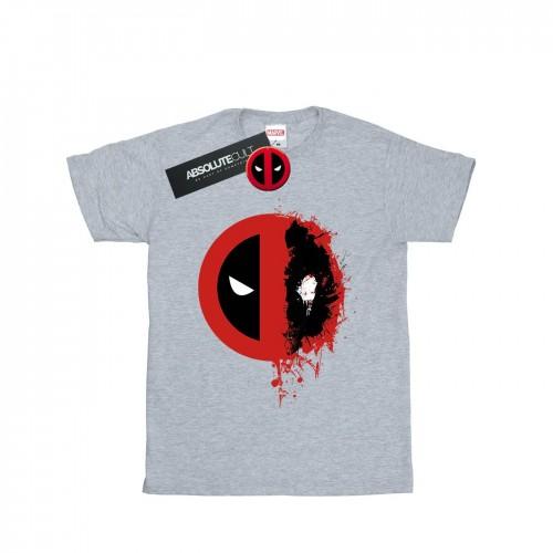 Marvel Mens Deadpool Split Splat Logo T-Shirt