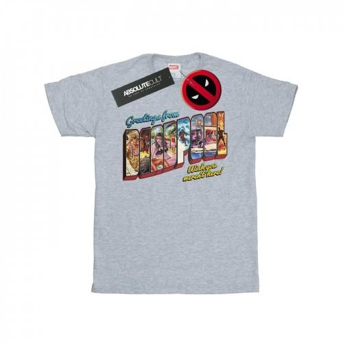 Marvel Mens Deadpool Greetings T-Shirt