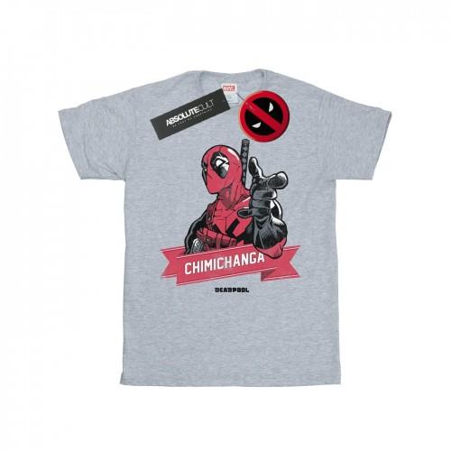 Marvel Mens Deadpool Chimichanga Finger T-Shirt