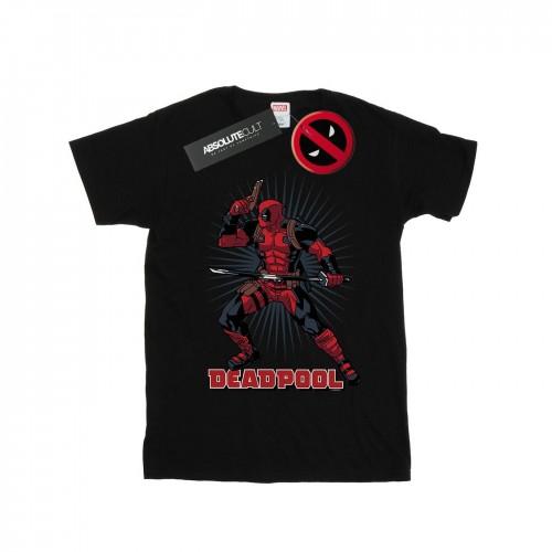 Marvel Mens Deadpool Gun Sword Burst T-Shirt