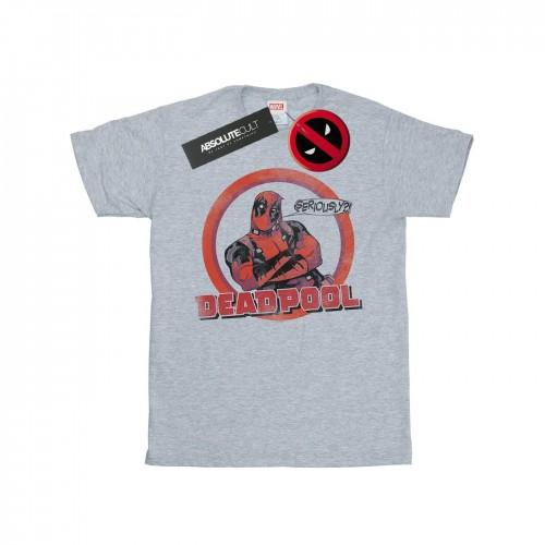 Marvel Mens Deadpool Seriously Speech Bubble T-Shirt