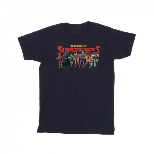 DC Comics Mens  DC League Of Super-Pets Group Logo T-Shirt