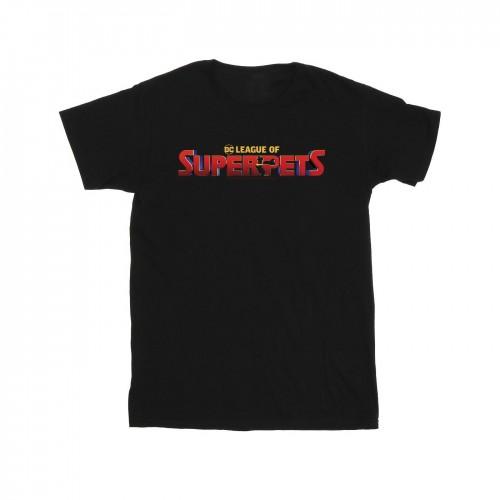 DC Comics Mens  DC League Of Super-Pets Movie Logo T-Shirt