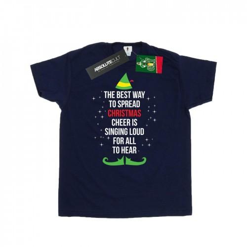 Elf Mens Christmas Cheer Text T-Shirt