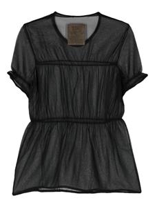 Uma Wang Doorzichtige blouse - Zwart