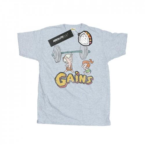 The Flintstones Mens Bam Bam Gains Distressed T-Shirt