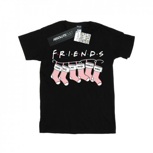 Friends Mens Christmas Stocking Logo T-Shirt