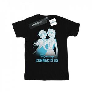 Disney Mens Frozen 2 Elsa and Anna The Journey Connects Us T-Shirt