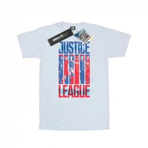 DC Comics Mens Justice League Movie Team Flag T-Shirt