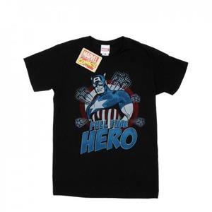 Marvel Mens Captain America Full Time Hero T-Shirt
