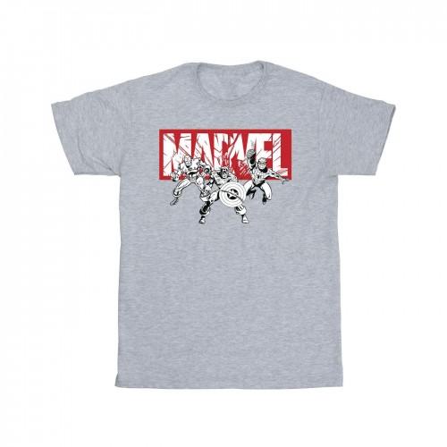 Marvel Mens Comics Hero Group T-Shirt