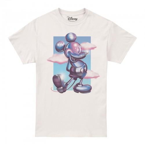 Disney Mens Mickey Mouse 3D Chrome T-Shirt