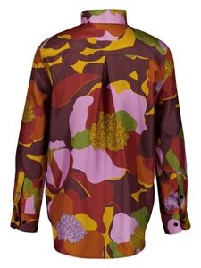 PAULA floral-print silk shirt - Bruin