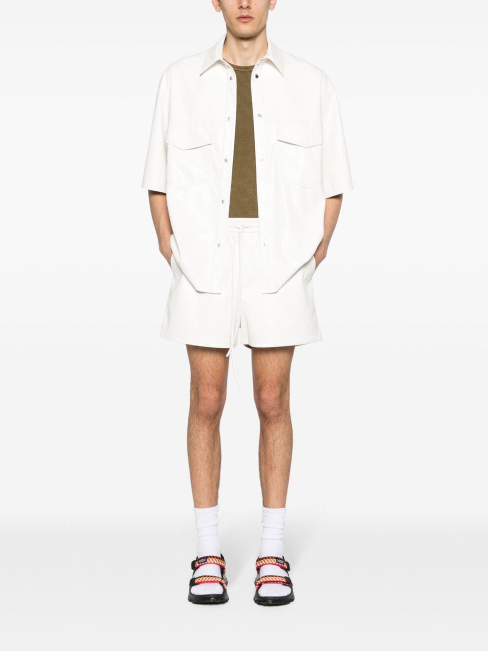 Nanushka OKOBOR™ overhemd van imitatieleer - Wit