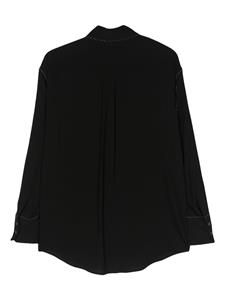 Fabiana Filippi Georgette blouse met kralen afwerking - Zwart