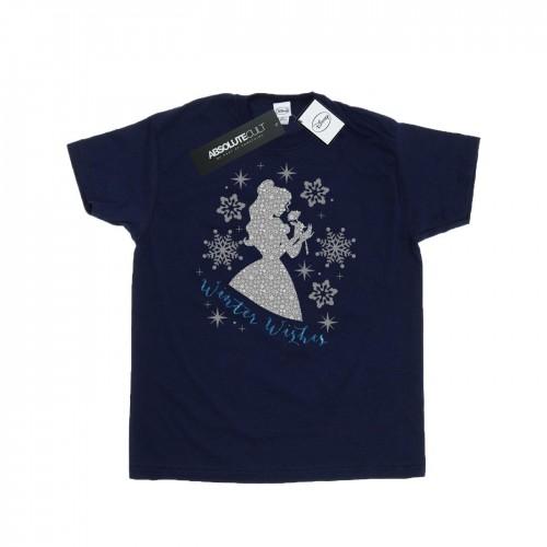 Disney Princess Mens Belle Winter Silhouette T-Shirt