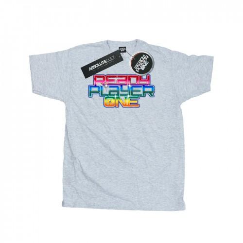 Ready Player One Mens Rainbow Logo T-Shirt