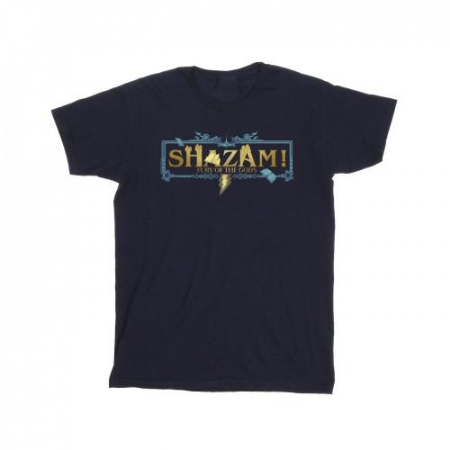 DC Comics Mens Shazam Fury Of The Gods Golden Logo T-Shirt