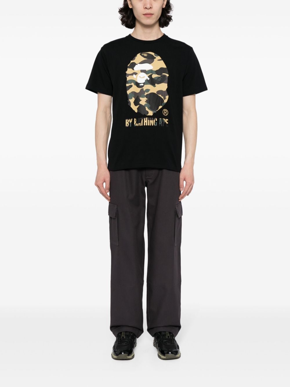 A BATHING APE T-shirt met print - Zwart