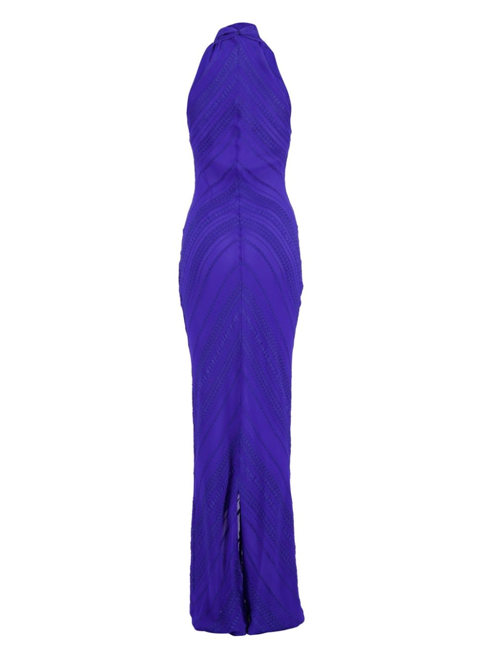 Zeus+Dione textured silk-blend dress - Blauw