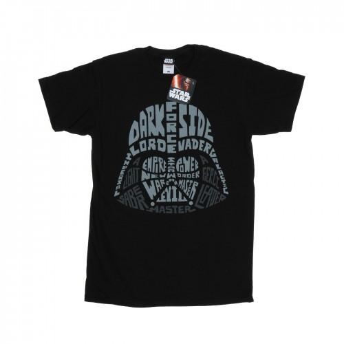 Star Wars Mens Darth Vader Text Head T-Shirt