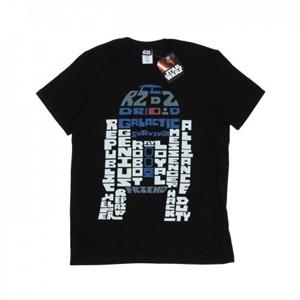 Star Wars Mens R2-D2 Text Head T-Shirt