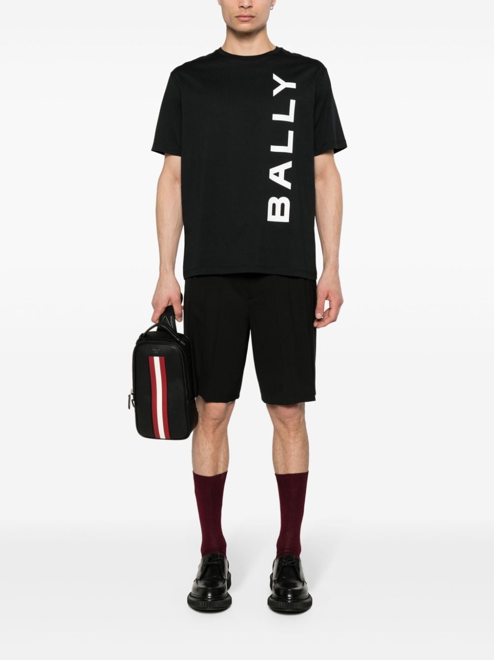 Bally T-shirt met logoprint - Zwart