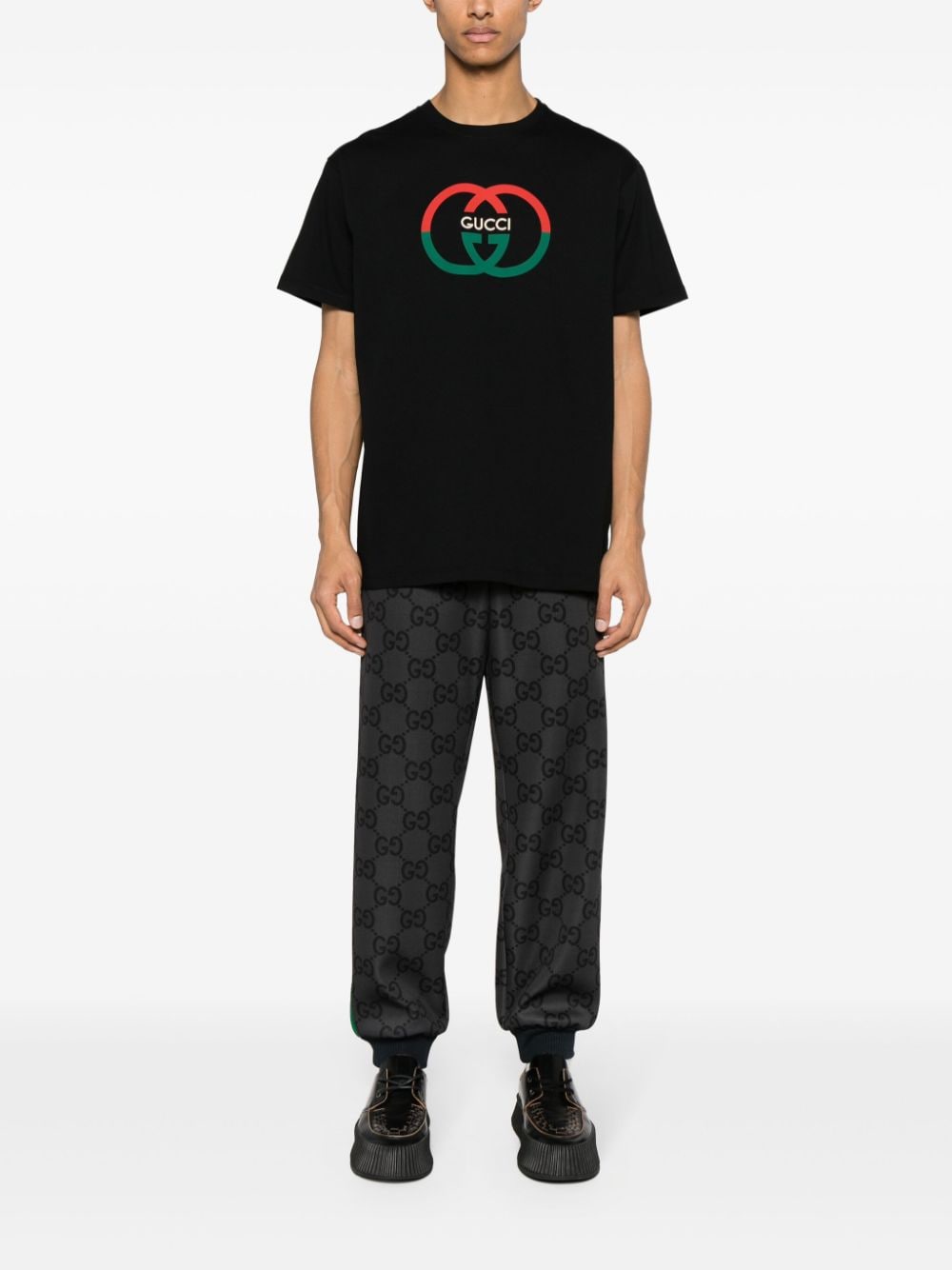Gucci T-shirt met logoprint - Zwart