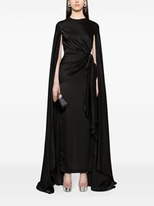 Solace London The Elya satijnen maxi-jurk - Zwart