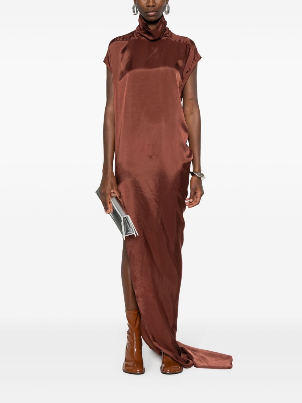 Rick Owens Edfu T asymmetrische jurk - Bruin