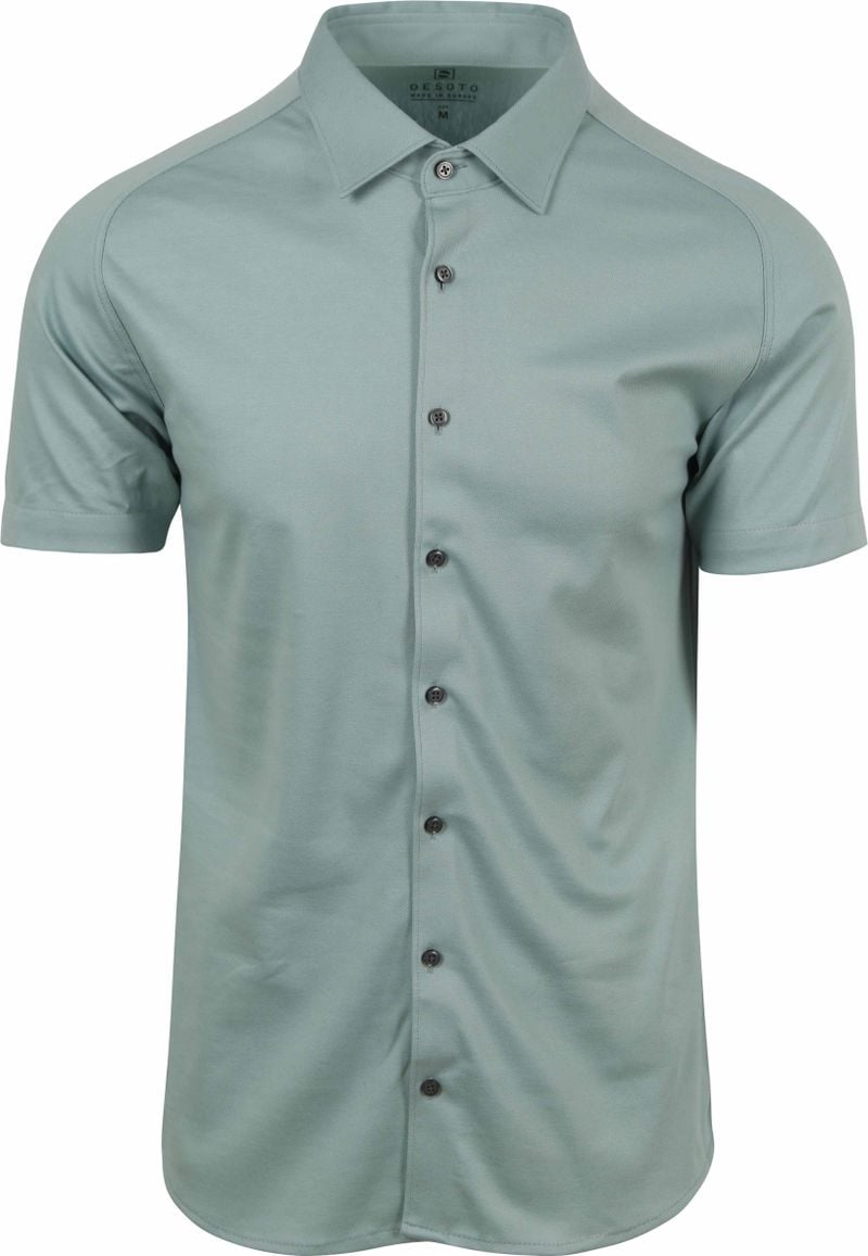 Desoto Short Sleeve Jersey Overhemd Mintgroen