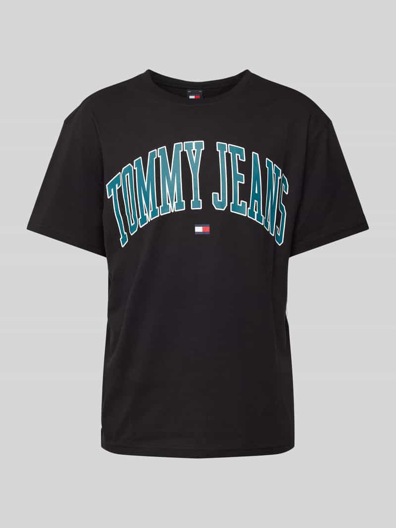 Tommy Jeans T-shirt met labelprint, model 'POPCOLOR'