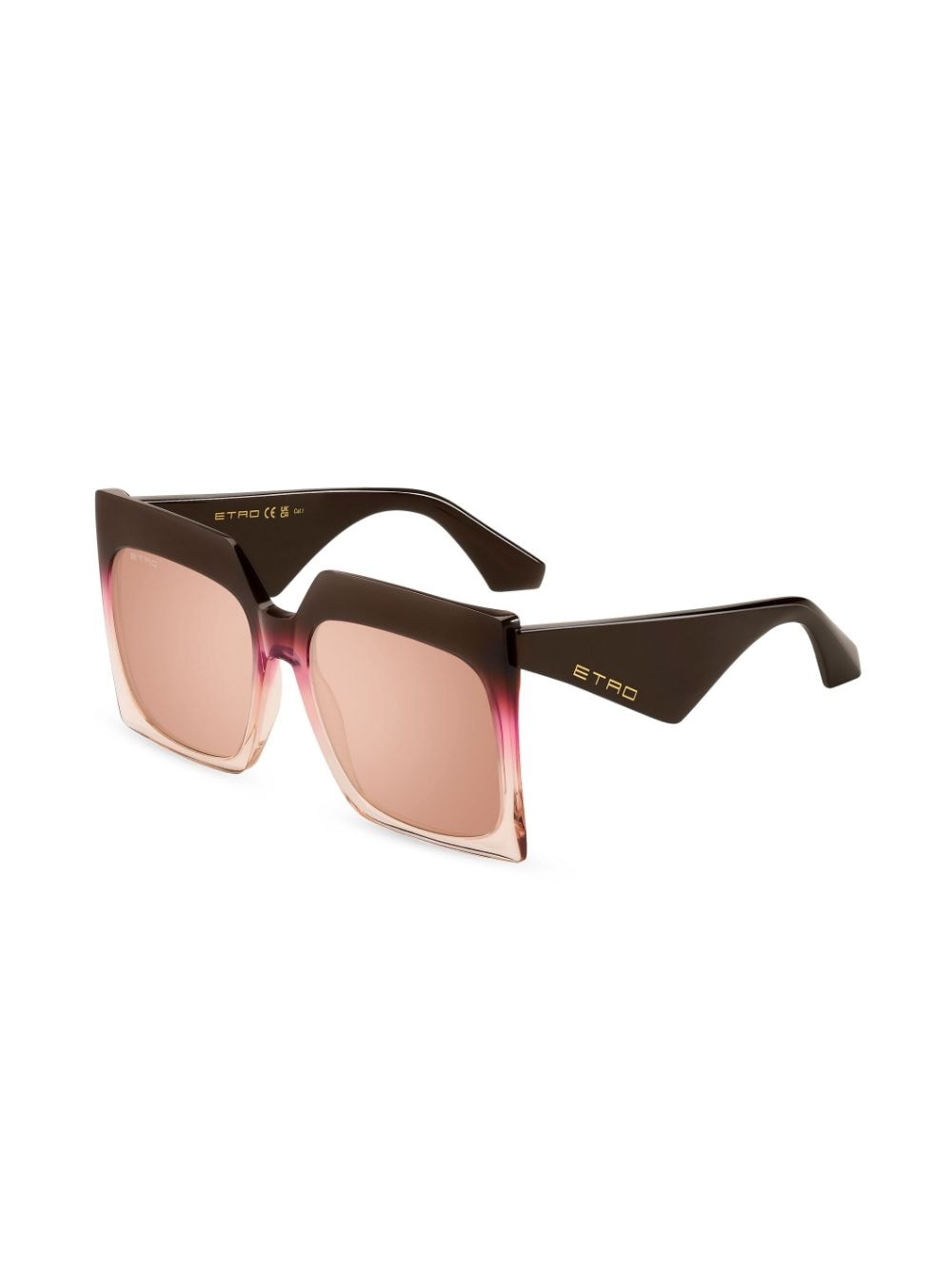 ETRO Tailoring oversize-frame sunglasses - Bruin