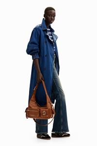 desigual Oversized denim trenchcoat