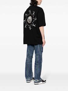 Mastermind Japan Circle Skull cotton T-shirt - Zwart