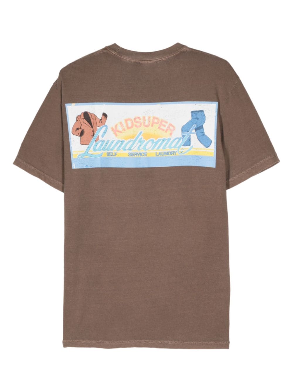 KidSuper T-shirt met print - Bruin