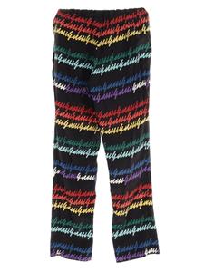 Gucci Pre-Owned 1990-2000s logo-print straight-leg silk trousers - Zwart