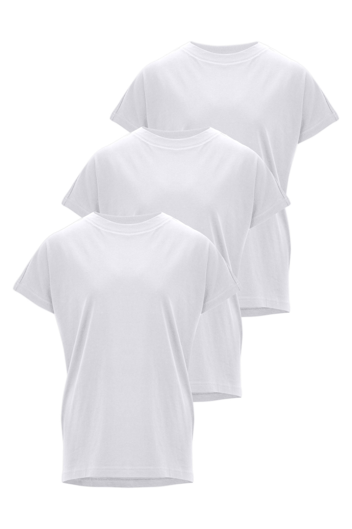 MELA Damen vegan Multipack T-Shirt Madhu Weiß (3)