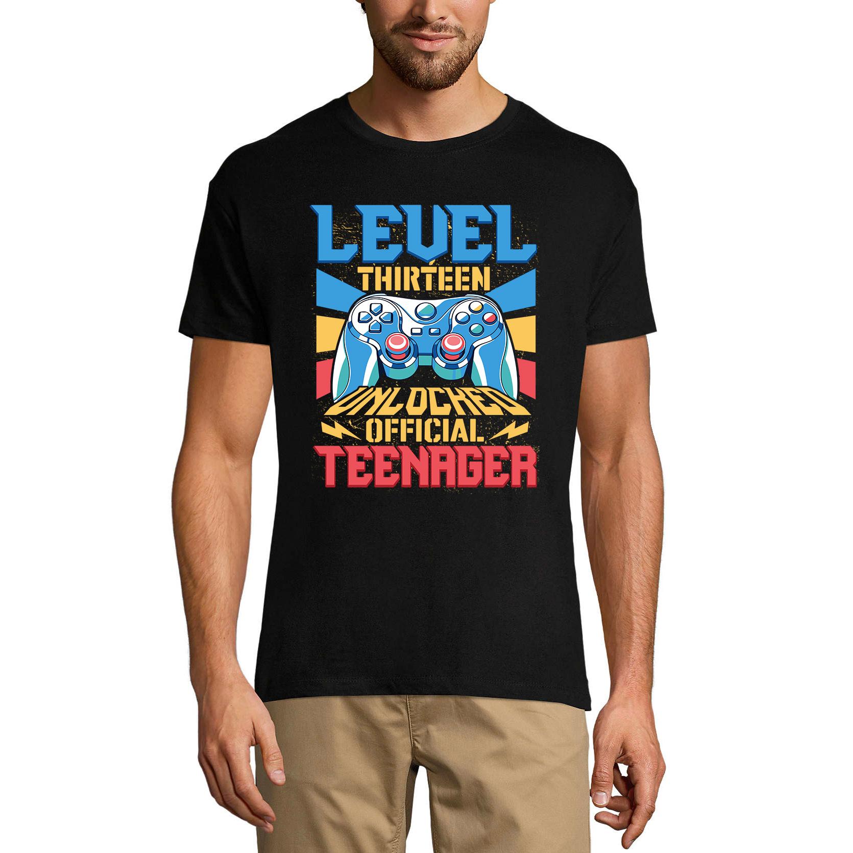 Ultrabasic Heren gaming-T-shirt niveau 13 ontgrendeld officieel tiener-gamer 13e verjaardag T-shirt