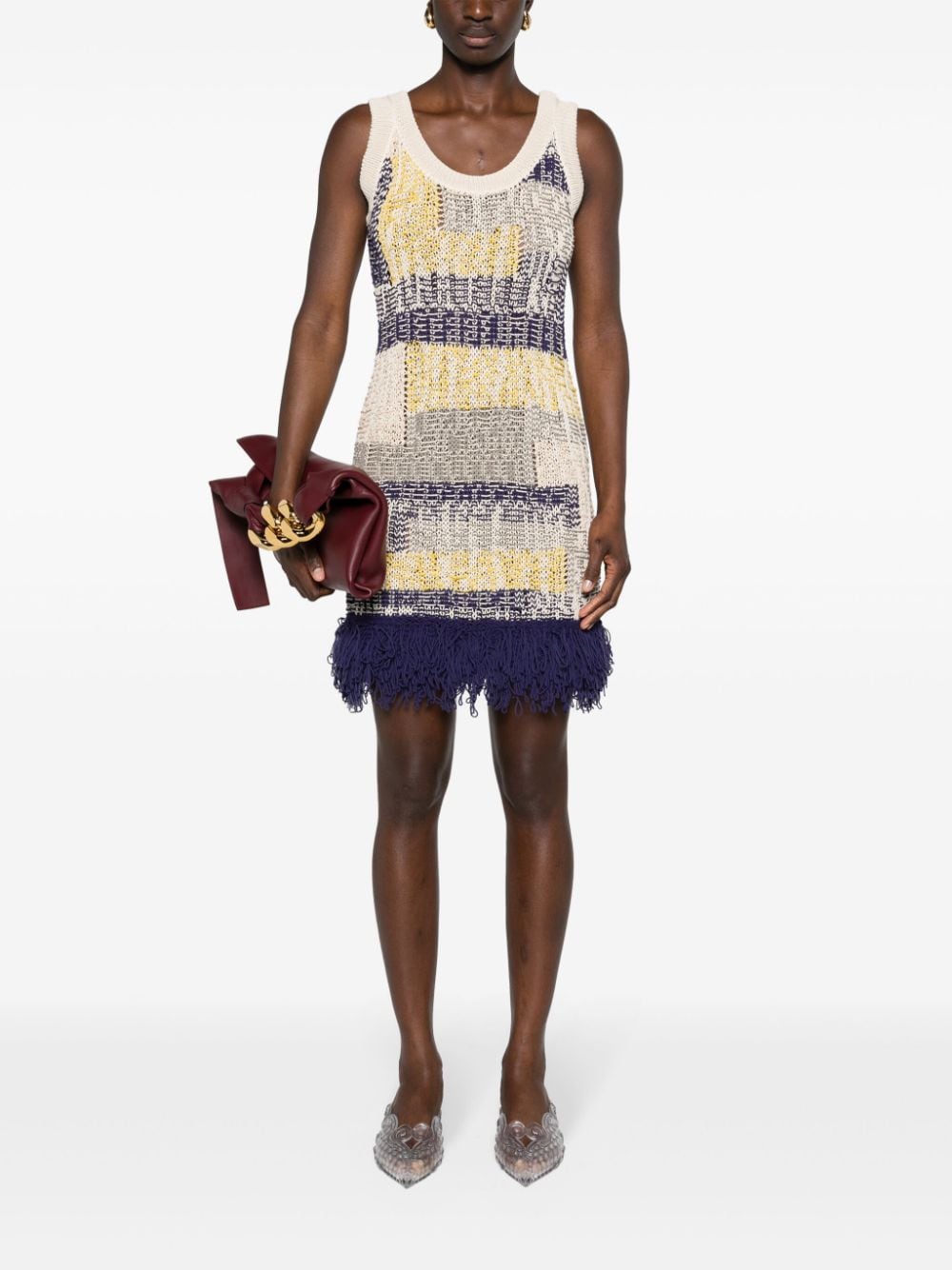 Sportmax fringed knitted dress - Paars