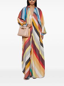 Marrakshi Life Touareg chevron-stripe maxi dress - Geel