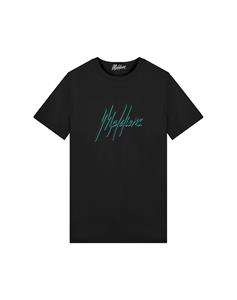 Malelions Men Duo Essentials T-Shirt - Black/Turquoise