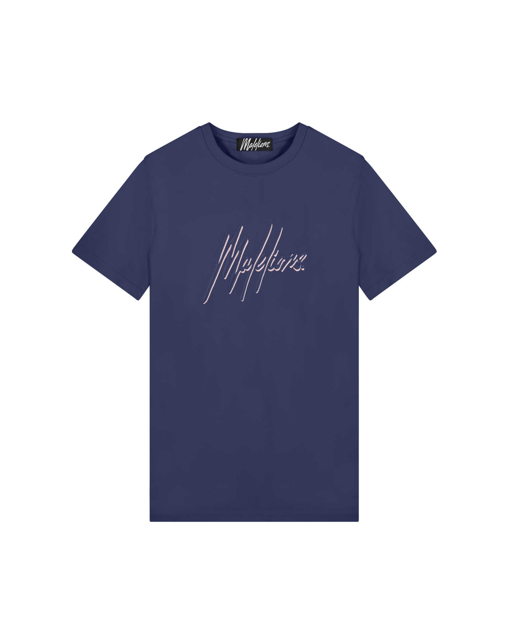 Malelions Men Duo Essentials T-Shirt - Navy/Pink