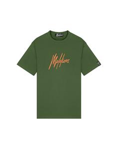 Malelions Men Essentials T-Shirt - Army/Orange