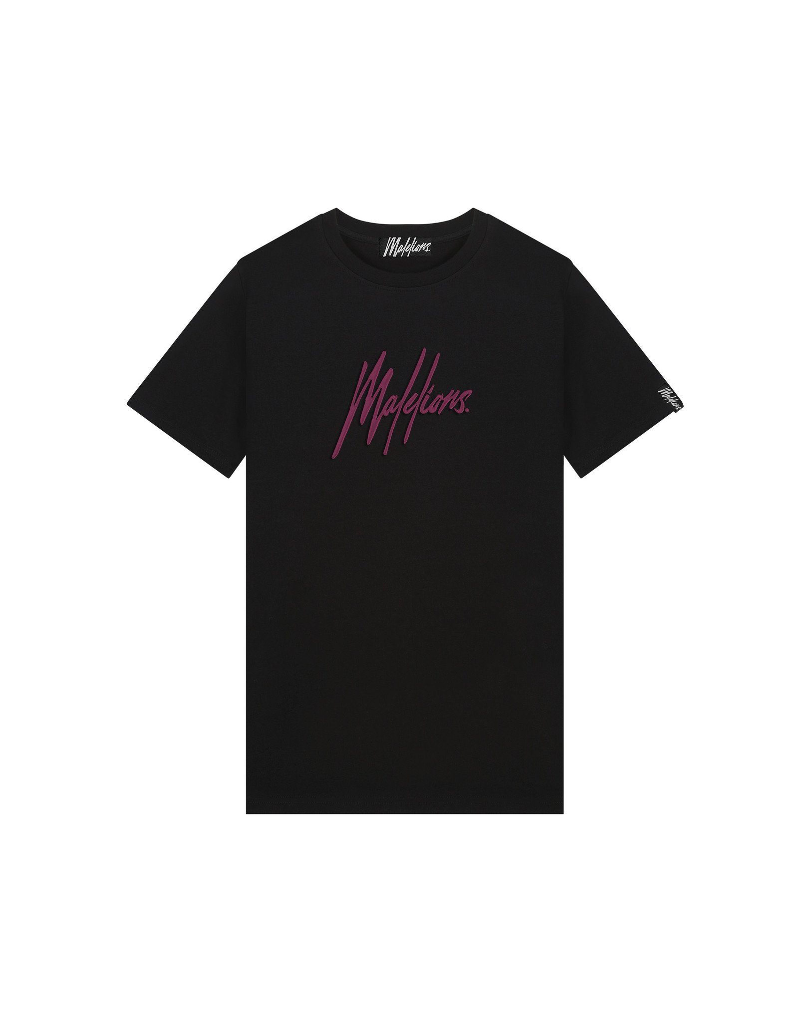 Malelions Men Essentials T-Shirt - Black/Cherry