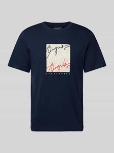 Jack & jones T-shirt met labelprint, model 'JOSHUA'