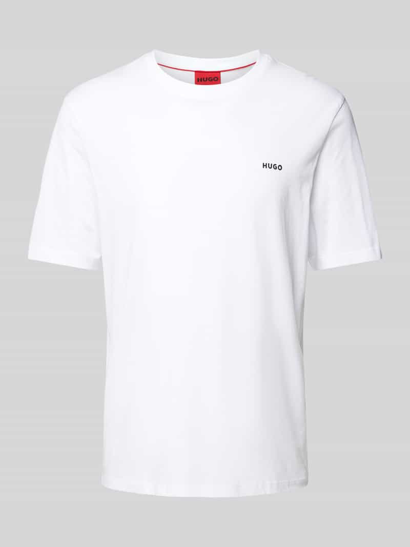 HUGO T-shirt met labelprint, model 'Dero'