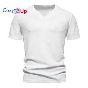 Cozy  Up Cozy Up Men's Cotton Linen V Neck Tee Beach Summer Henley Shirts Short Sleeve Tshirt