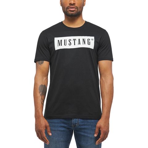 Mustang T-shirt met logoprint